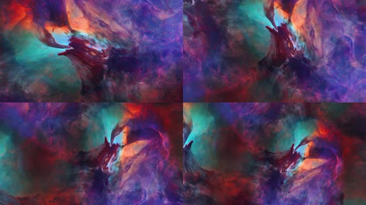 空间背景与星云光线的空间背景