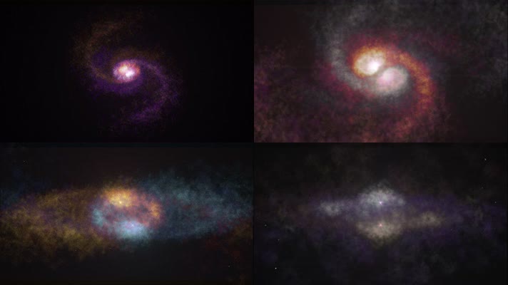 深星系背景与螺旋星系的空间背景