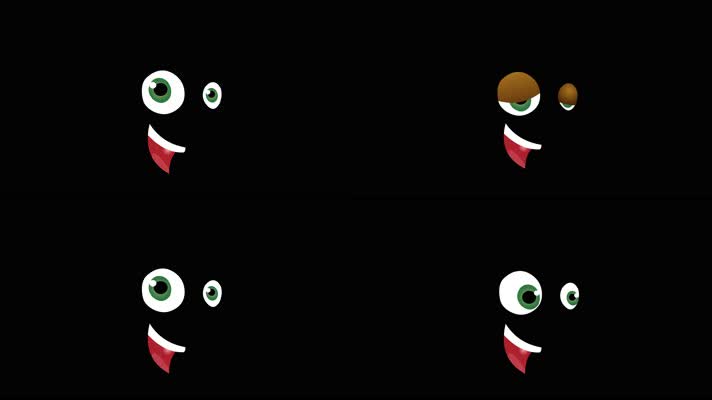 exp 23可爱卡通综艺贴图面部表情动画循环素材