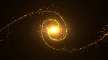 金色粒子光线轨迹可修改