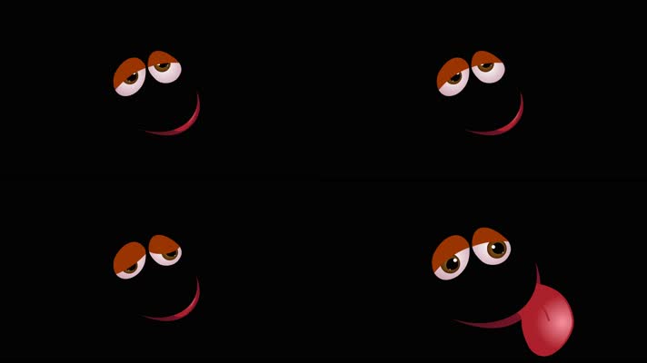 exp 20可爱卡通综艺贴图面部表情动画循环素材