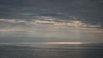 海面丁达尔光线流云阳光唯美延时