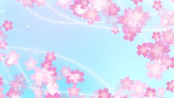 花朵樱花旋转循环舞台背景