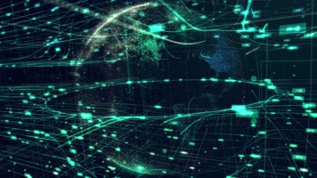 科技感光线地球粒子特效制作