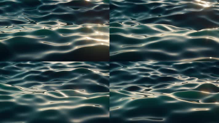 水面阳光波浪微距摄影