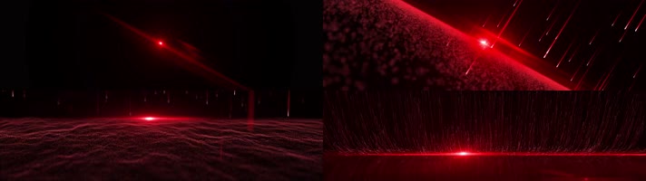 超宽屏唯美红色粒子光线