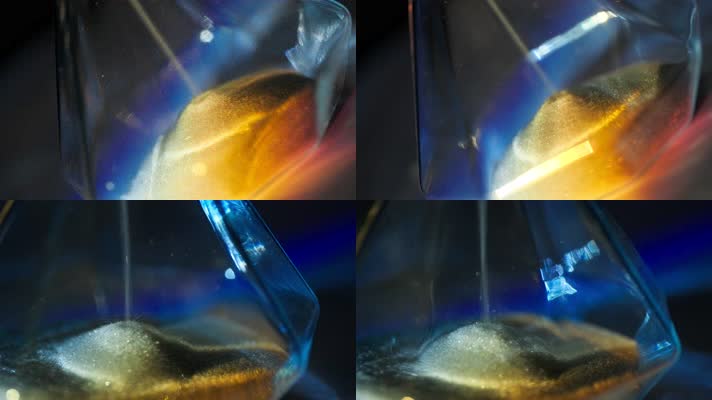 沙漏时间流逝争分夺秒微距特写