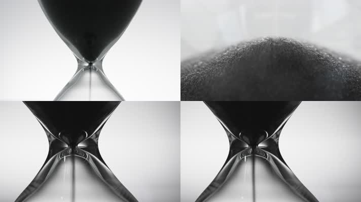 沙漏时间流逝争分夺秒实拍镜头