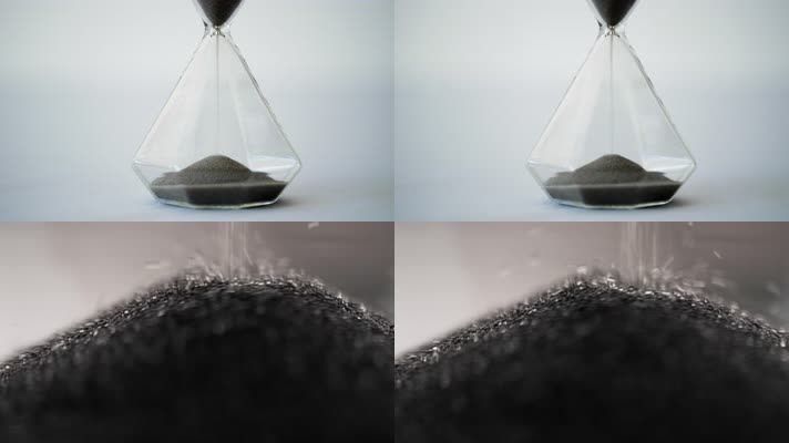 沙漏时间流逝争分夺秒实拍