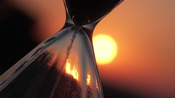 傍晚黄昏沙漏时间不多了