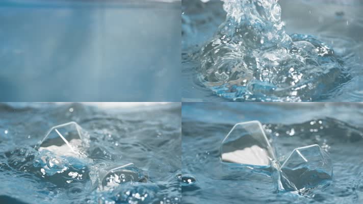 沙漏掉入水中意识流人文时间流逝