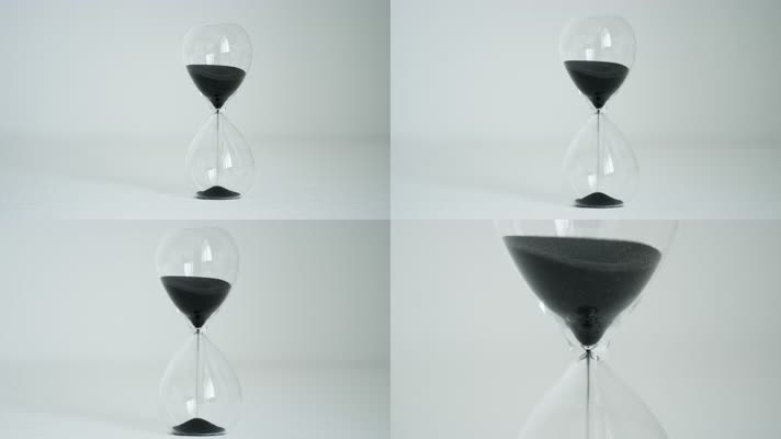 沙漏时间流逝特写实拍镜头