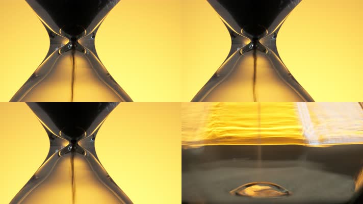 沙漏时间流逝特写实拍镜头