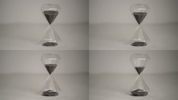沙漏时间流逝争分夺秒特写实拍