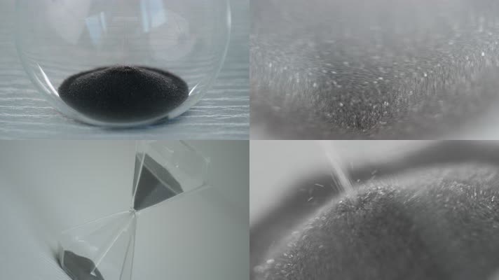 沙漏时间流逝特写微距实拍空镜