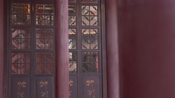 中式园林屋檐房檐院落古风柱子木窗户古建筑 中式园林屋檐房檐院落古风柱子木窗户古建筑