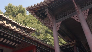 中式园林屋檐房檐院落古风围墙古建筑茅草 中式园林屋檐房檐院落古风围墙古建筑茅草