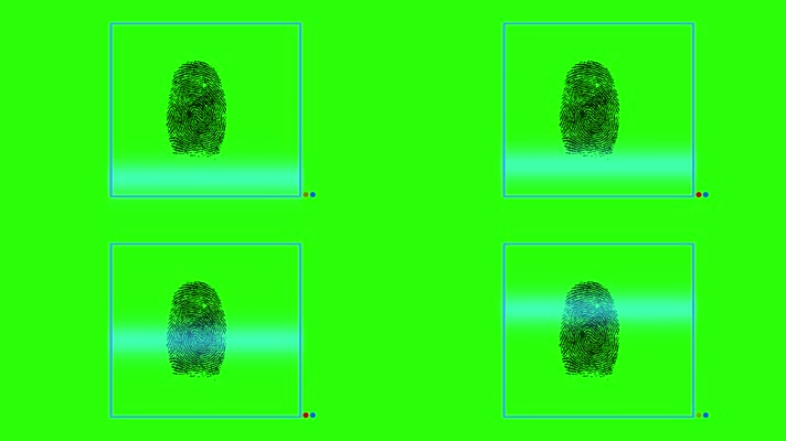 指纹扫描 HUD 技术绿幕4K