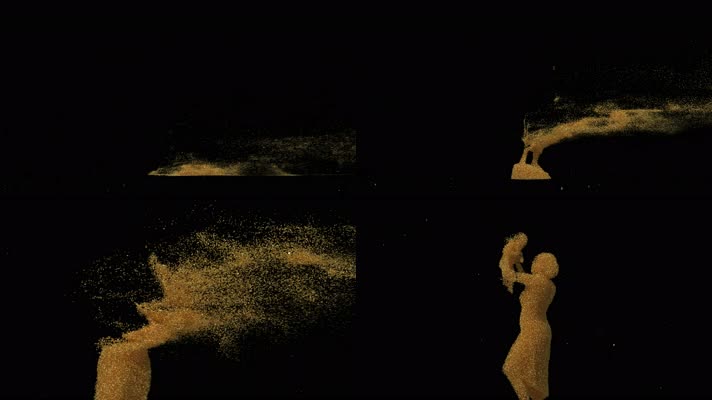 金沙粒子汇聚母爱可叠加