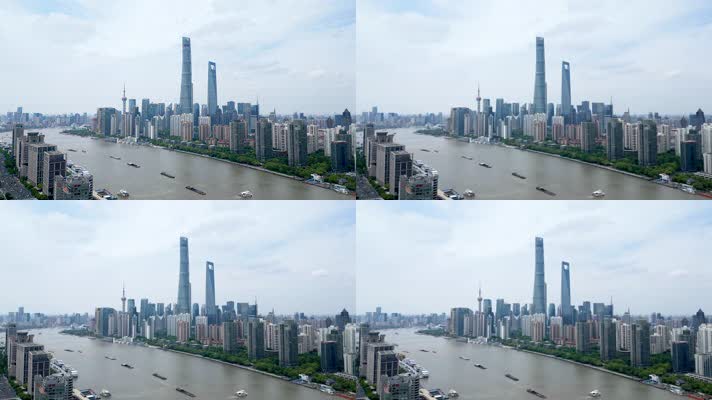 【4K60帧】上海外滩城市风光航拍