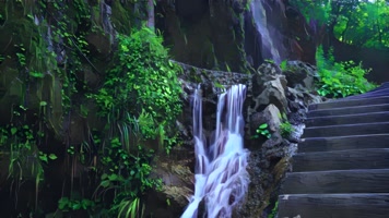 4K动漫唯美鸟语花香山水瀑布动画风景素材 4K动漫唯美鸟语花香山水瀑布动画风景素材