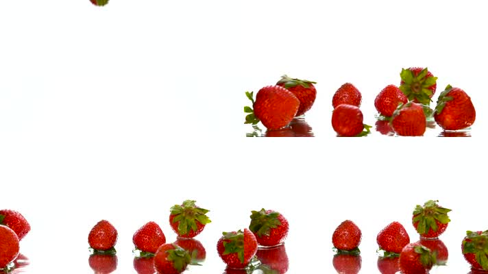 掉落的草莓水果