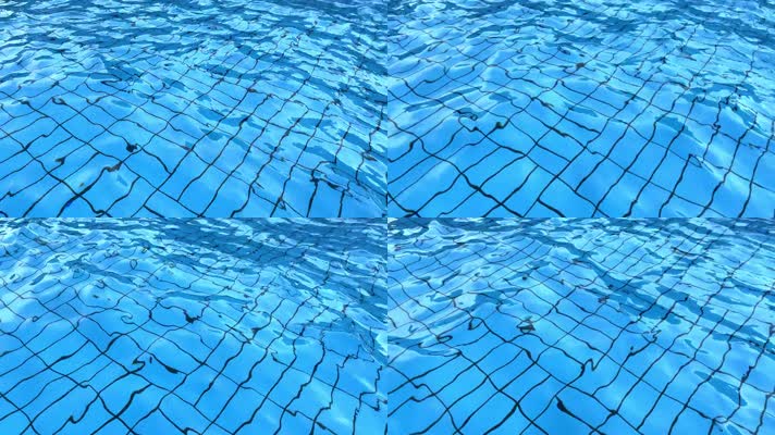 蓝色泳池水波纹 素材