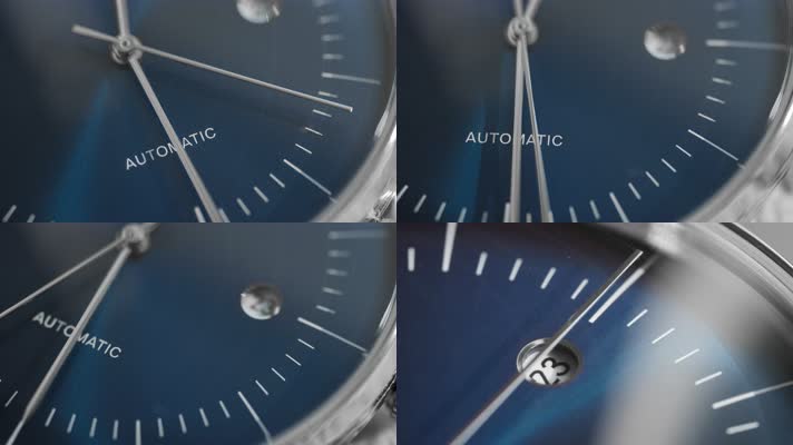 手表时钟指针微距特写实拍镜头