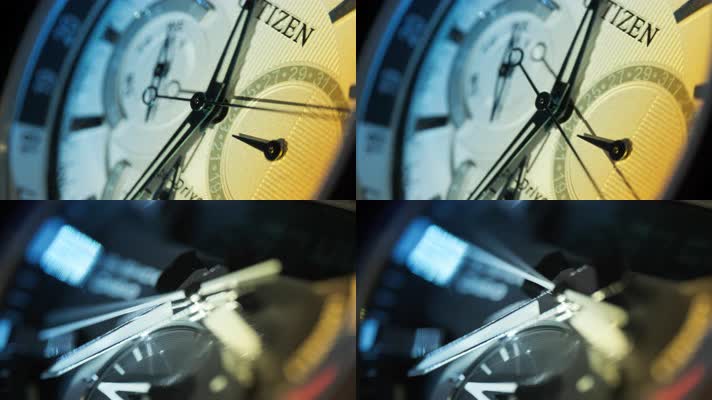 机械手表时钟指针时间流逝实拍