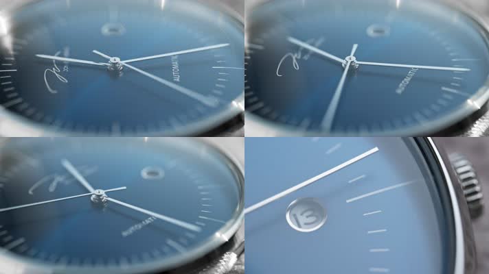 手表时钟指针微距特写实拍