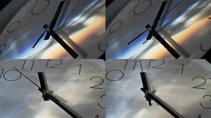 唯美光影钟表时钟指针时间流逝