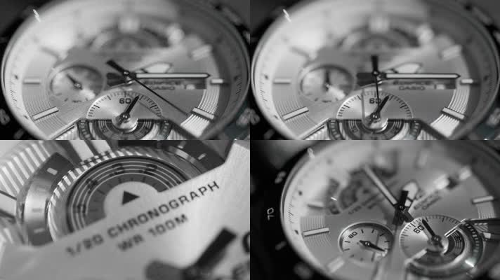 手表时钟指针争分夺秒时间流逝