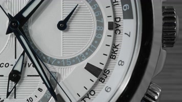 机械手表时钟指针微距特写时间流逝