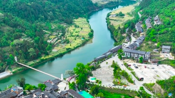 4K航拍贵州台江县长滩村田园风光美景