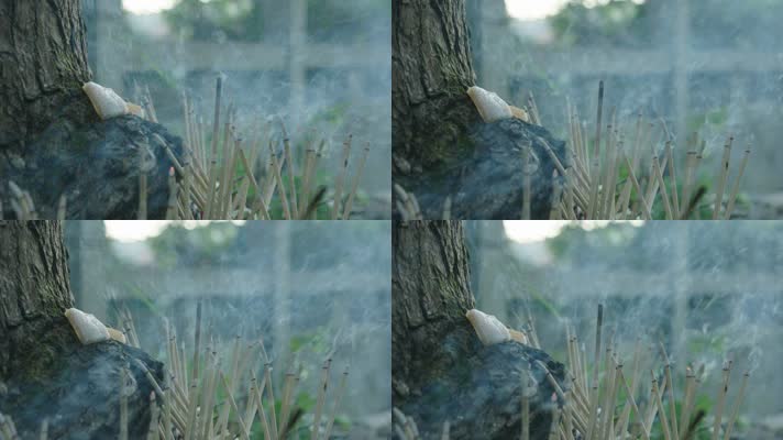 h树边烧香祭祀仪式