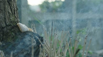 h树边烧香祭祀仪式