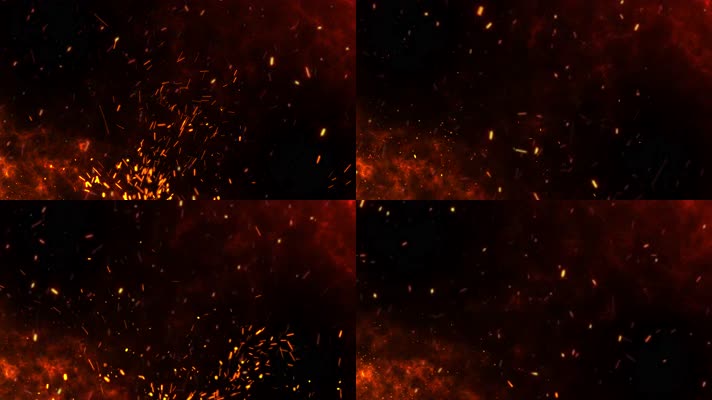 火星 地面火焰 背景 红色火焰 粒子 火花 火