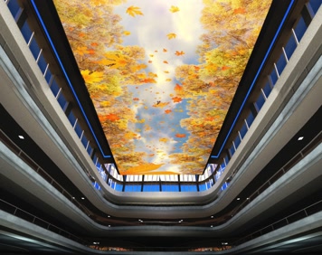 枫叶飘落天幕效果