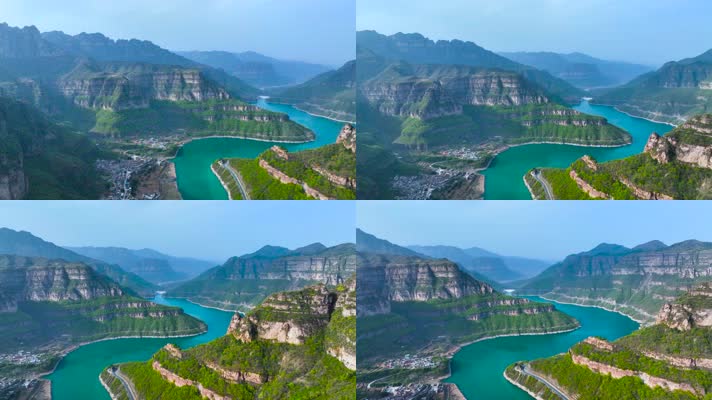 4K航拍河南安阳林州太行山大峡谷