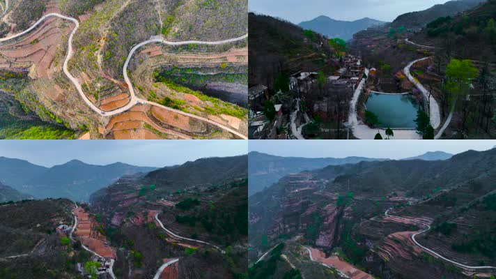 4K航拍​河南安阳林州太行山盘山公路