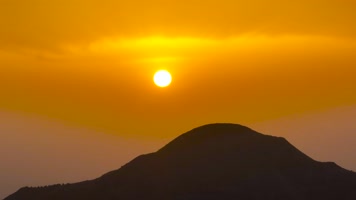 4K航拍河南太行山日落美景