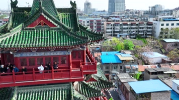 4K航拍河南开封市开封府景点