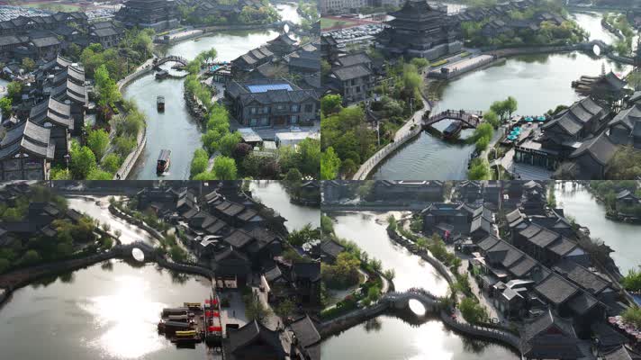 4K航拍河南开封清明上河园