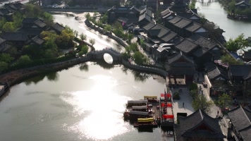 4K航拍河南开封清明上河园