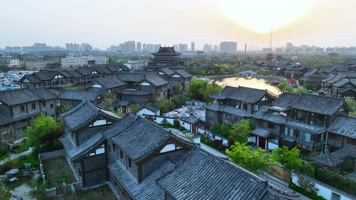 4K航拍河南开封清明上河园