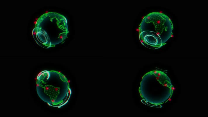 动感HUD元素地球仪