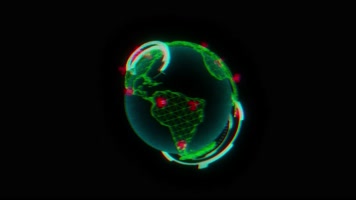 动感HUD元素地球仪