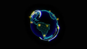 动感HUD元素地球仪