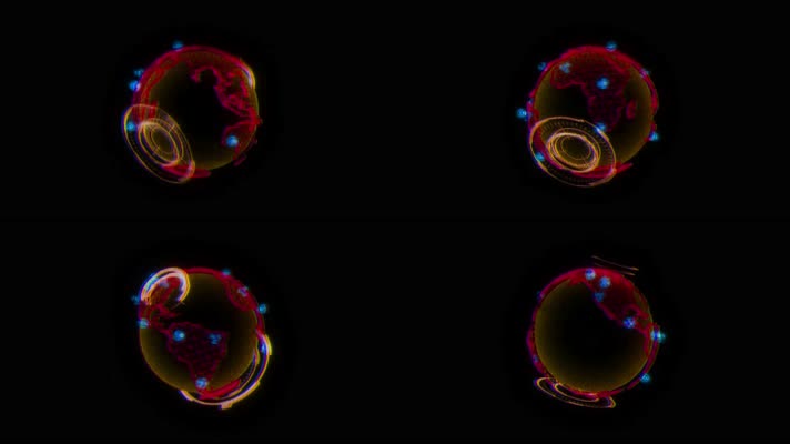 动感HUD元素地球仪