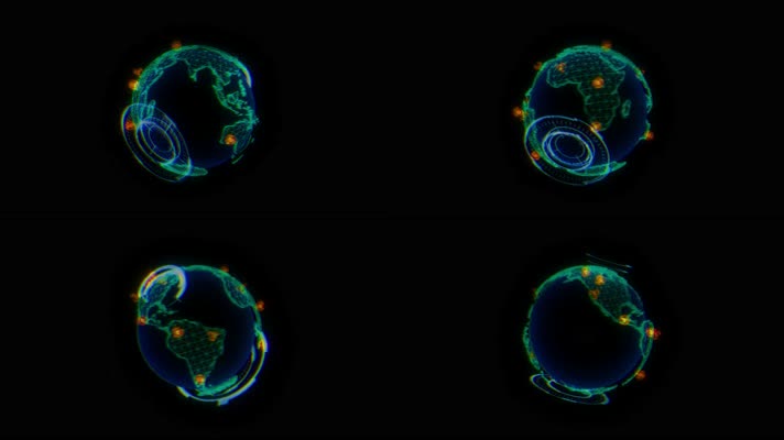 动感HUD元素地球仪